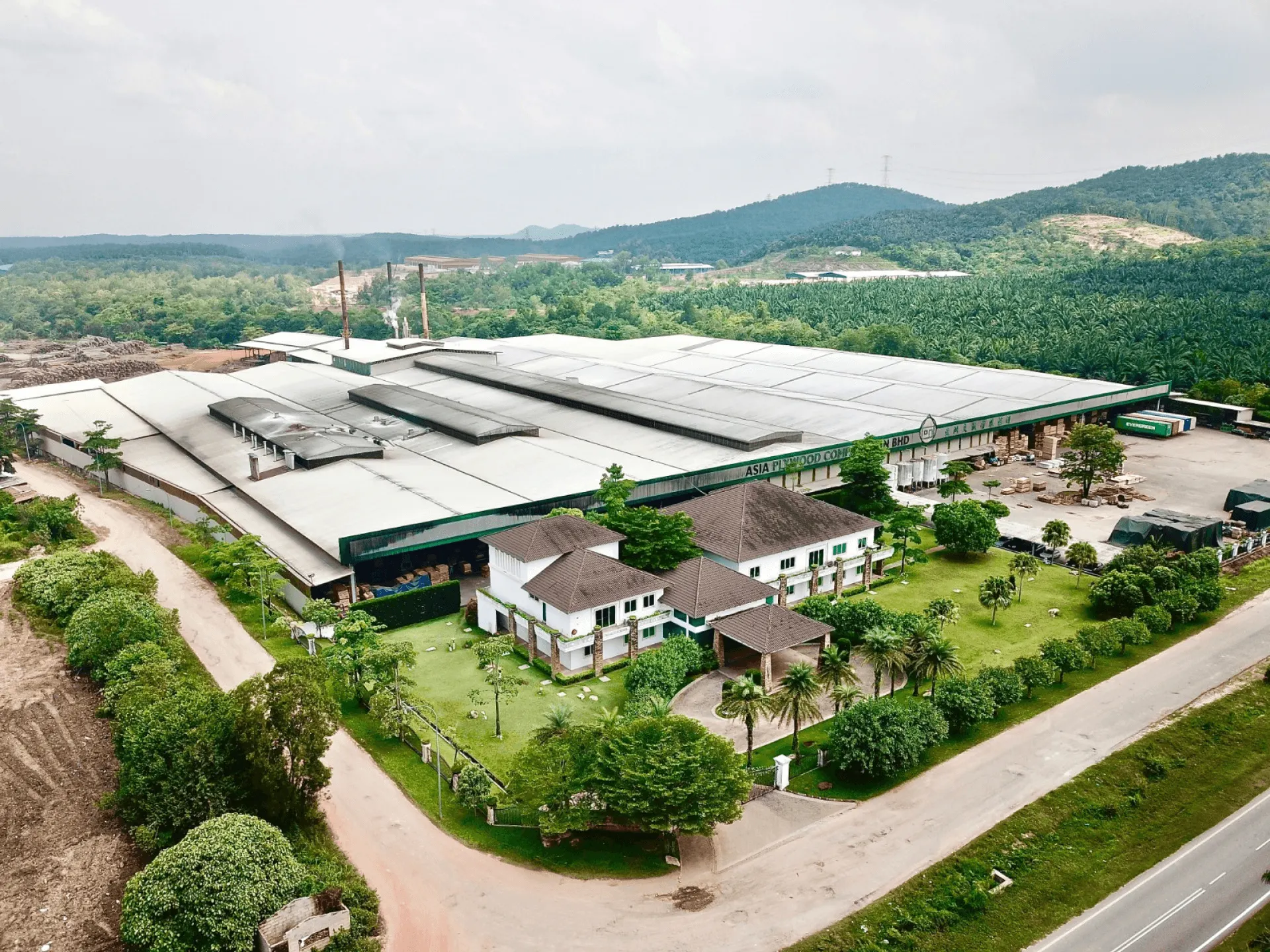 Asia Green Wood facility aerial view