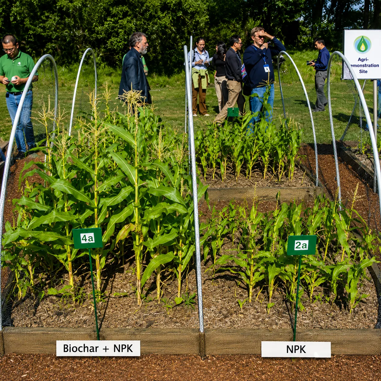Biochar blended with NPK fertiliser — field trial