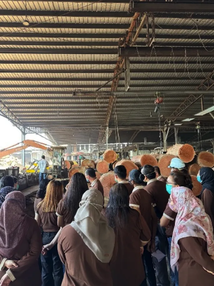 Asia Green Wood team — factory floor briefing